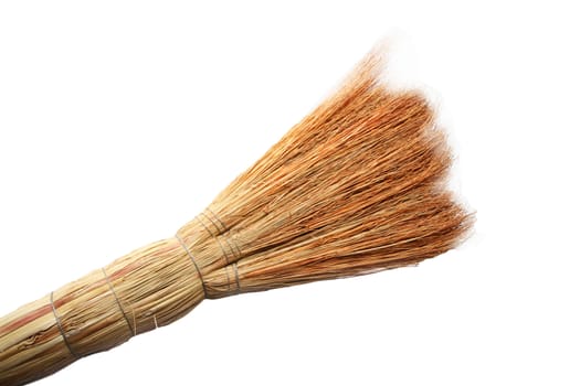 broom on white background