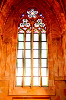 Stained glass window of church Berlin Germany