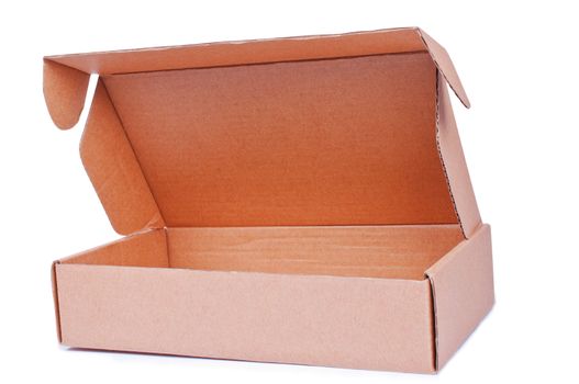 Open corrugated Box on a isolated background