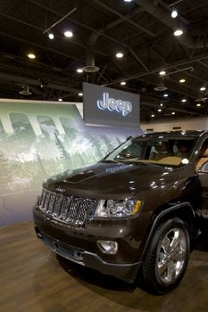 HOUSTON - JANUARY 2012: The Jeep Grand Cherokee at the Houston International Auto Show on January 28, 2012 in Houston, Texas.