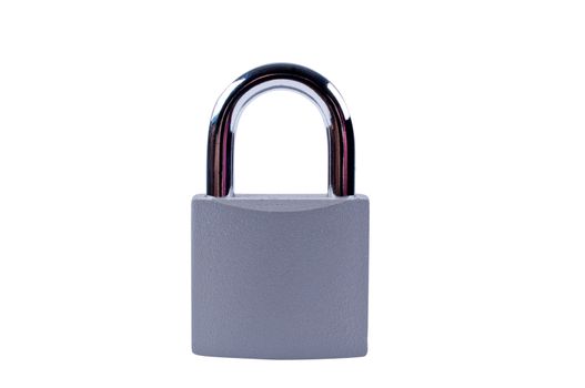 Padlock isolated on white background close up