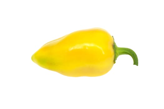 Sweet Yellow Bell Pepper isolated on white 