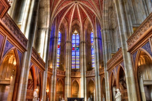 Arched ceiling of a church Berlin Germany HDR