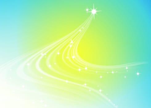 Abstract line glowing blue and yellow background