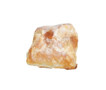 bun with sugar isolated on a white background 