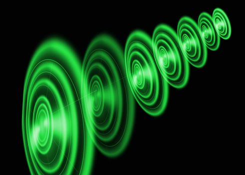 Green round abstract background