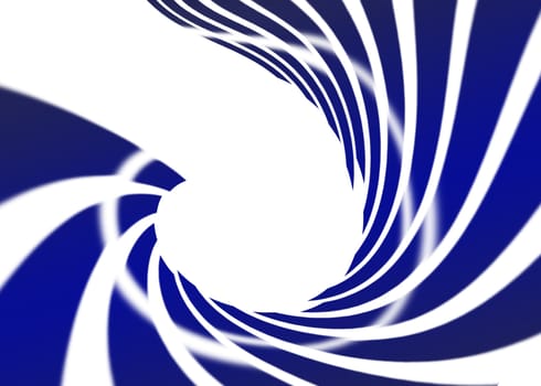 Abstract swirl blue on white background