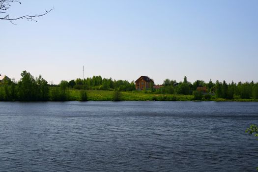 summer lake under blue sky