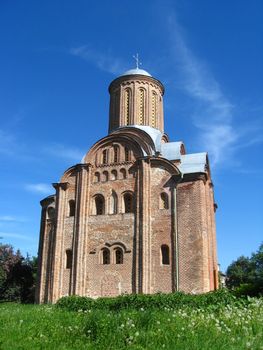 Beautiful church on a background of the blue sky