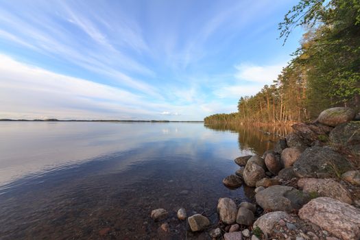 Blue Lake and Sky, wide-angle