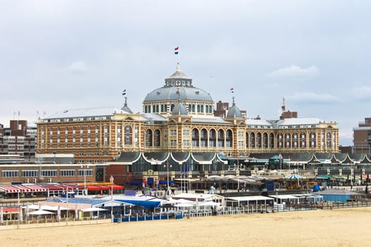 Dutch beach resort with famous Kurhaus hotel . Netherlands, Den Haag