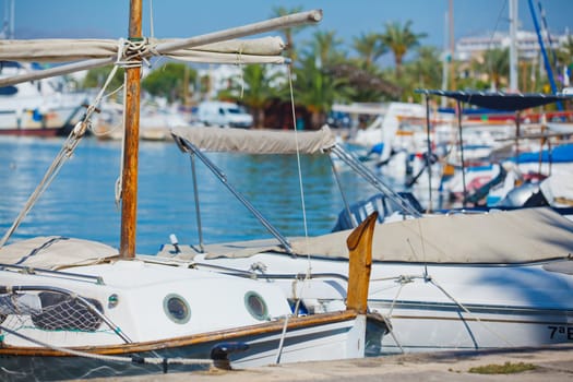 Sea port with a lot of regattas. Lanzarote, Canary Islands