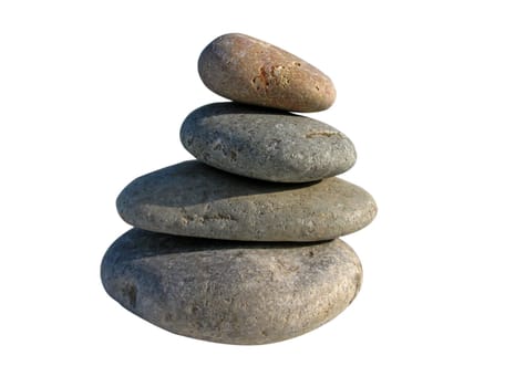 pile of stones isolated on white