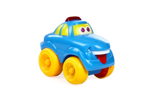 Children's toy the car isolated on a white background