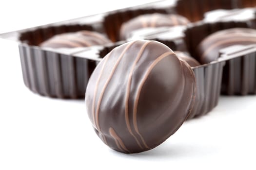 Chocolates isolated on a white background