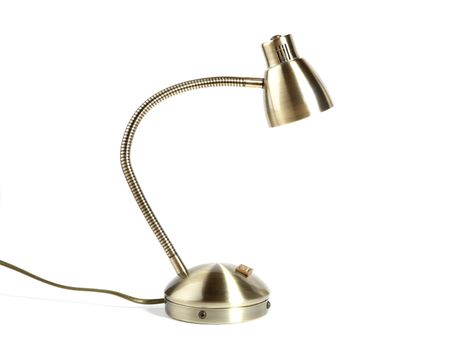 Metallic desk lamp,isolated object on white background
