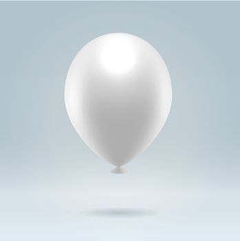 White glossy plastic balloon concept of pureness and light weight