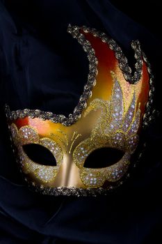 Venecian mask, gold and red, carnival, venice