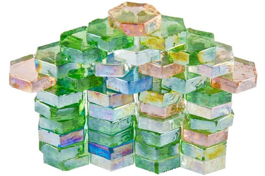 Glass stones, glass tiles, color, with design, multi colored, elegance