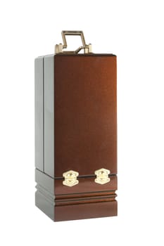 The varnished decorative casket isolated on a white background