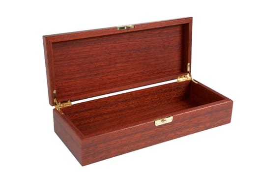 The varnished decorative casket isolated on a white background