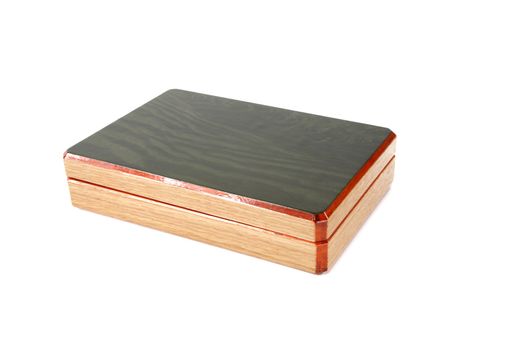 The varnished decorative casket isolated on a white background