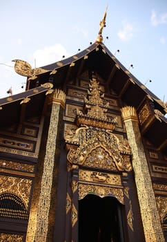 Roof beautiful temple in Chiang Mai