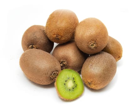 Kiwi on white background
