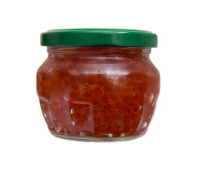 bank with red caviar