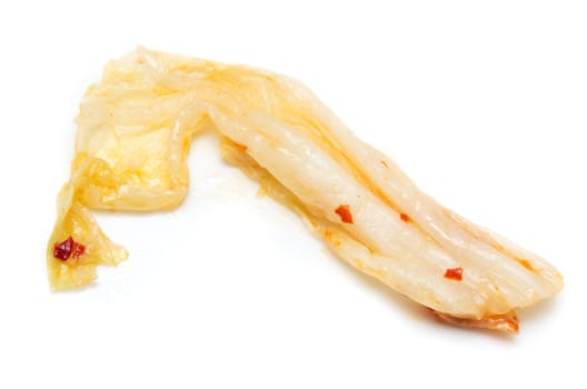 Korean cabbage with chili on a white background