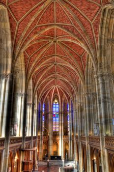 Arched ceiling of  church Berlin Germany HDR