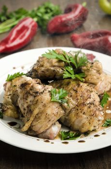  Grilled chicken breast with pepper sauce