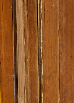 Stack of old books as background