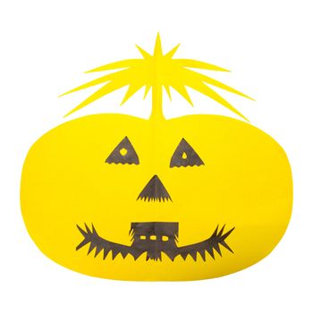 Halloween Pumpkin paper isolated on white