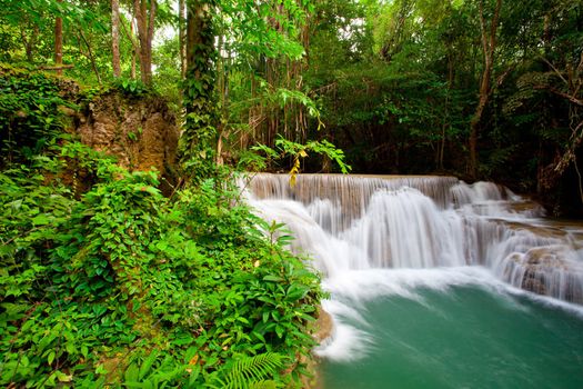 Deep forest Waterfall in Thailand