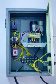 Electrical panel Controls and switches.
