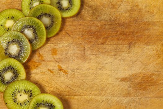 pattern made of kiwi slices