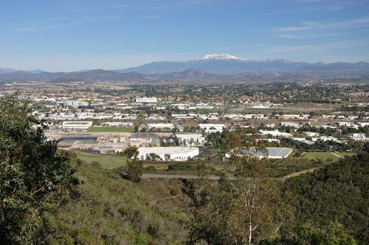 View of Temecula, California looking toward Mount San Jacinto.