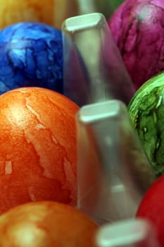 coloured easter eggs