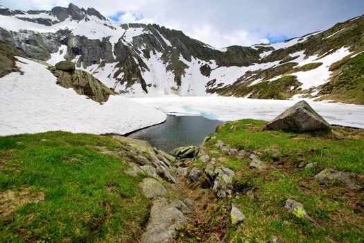 The Lago di Naret is situated in Val Lavizzara, Vallemaggia,Ticino (Tessin), Switzerland