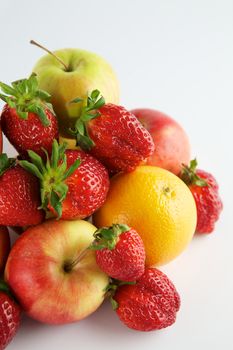 Fruit on white background