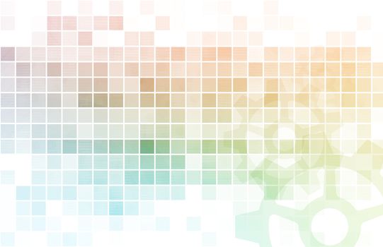 Tech Digital Data Transfer Network as Abstract 