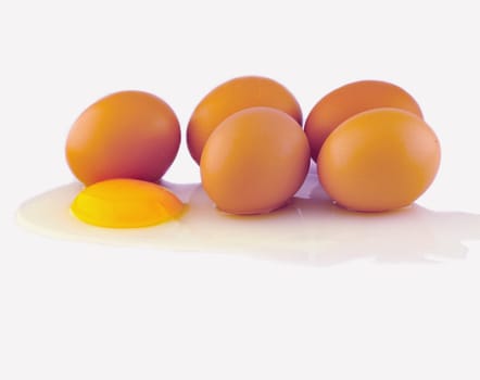 eggs isolated on white background