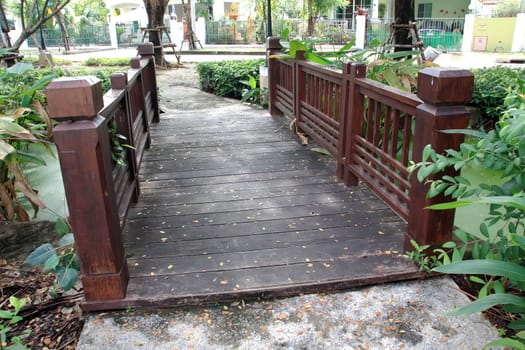 Old wooden bridge