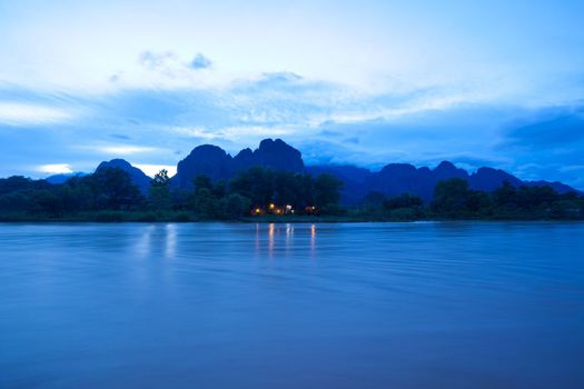 The river of Vang Vieng, Laos