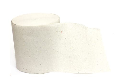 Toilet paper isolated on white bg 