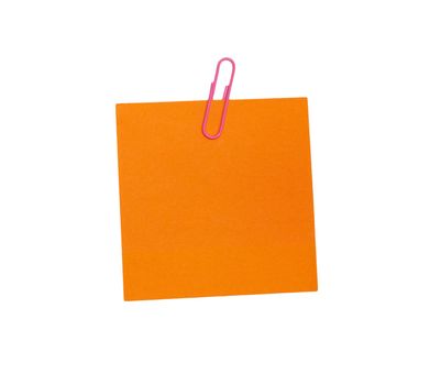 Orange blank paper