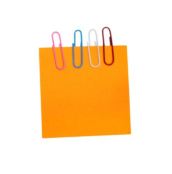 Orange blank paper