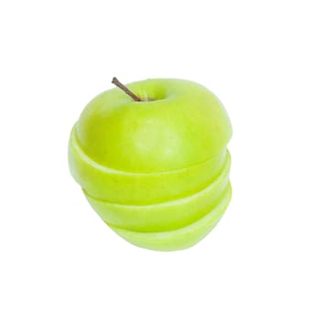 green apple isolated on white 