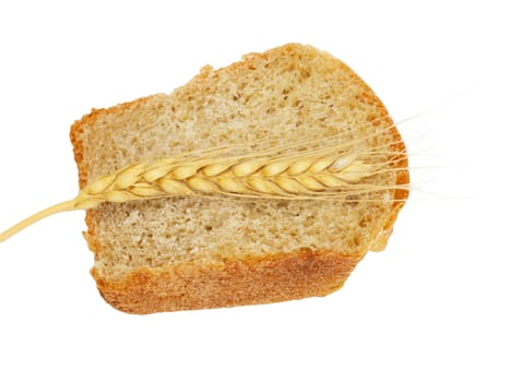 Bread with wheat and ears 